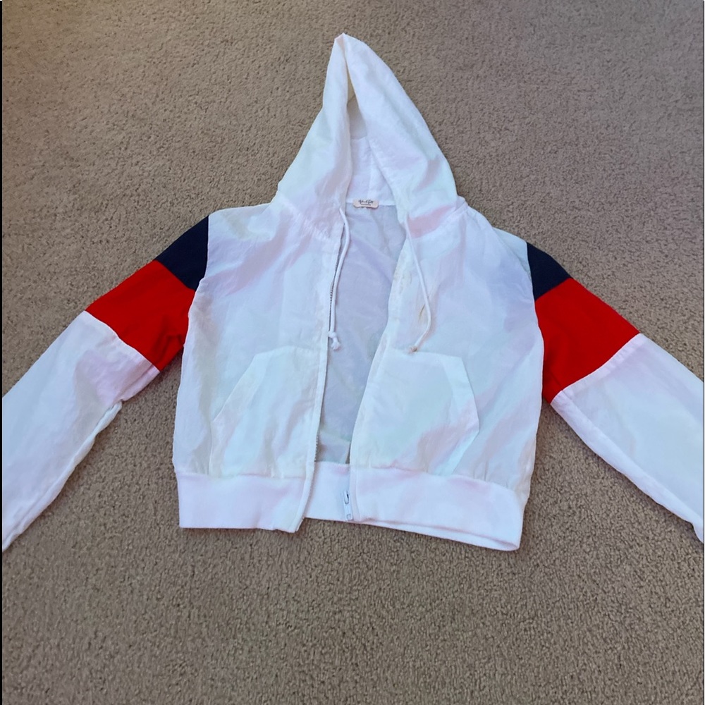 brandy melville cropped zip up